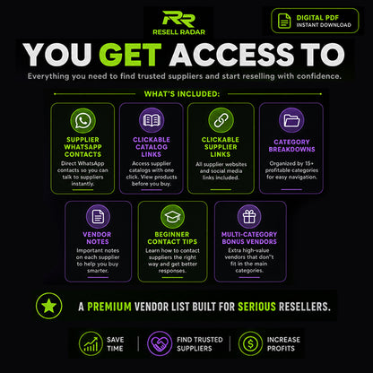 Resell Radar Master Vendor Bundle