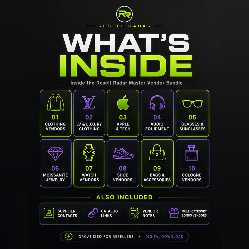 Resell Radar Master Vendor Bundle